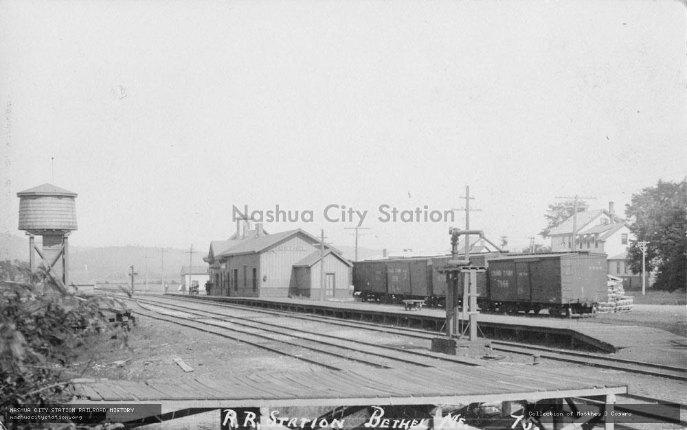 Postcard: Railroad Station, Bethel, Maine